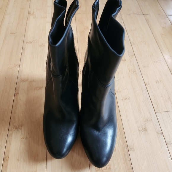 Sam Eldelman platform heel booties black sz 8 38 - Picture 3 of 6